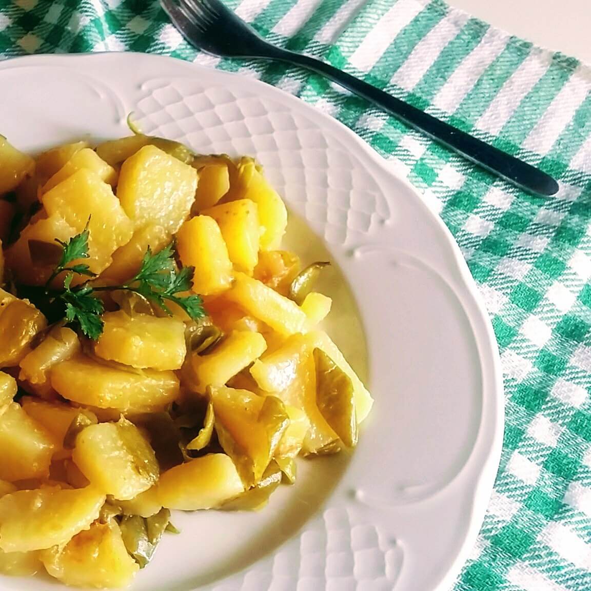 Patatas con judías verdes – o la comida del último día